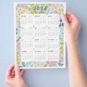 2024 In een oogopslag Kalender Bloemen Kantoor Dec Flyer (Hand)