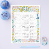 2024 In een oogopslag Kalender Bloemen Kantoor Dec Flyer (Enkel)