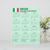 2024 Italiaans Kalender met Feestdagen | Kalender (Staand voorkant)