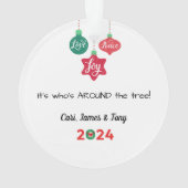 2024 It's Who's Around the Tree Acryl Ornament (achterkant)
