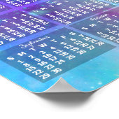 2024 Jaar Maandelijkse Kalender Boho Waterverf 3 F Poster (Hoek)