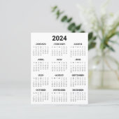 2024 Jaar op het Blad van het Kalenderkalender (Staand voorkant)