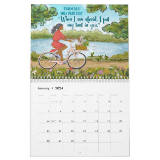 2024 Jaar Tekst PS 56:3 Kalender