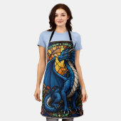 2024 Jaar van Blue Dragon Schort (Gedragen)