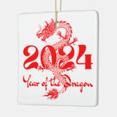 2024 Jaar van de Draak Chinees Nieuwjaar Keramisch Ornament (Links)