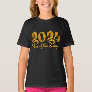 2024 JAAR VAN DE DRAAK GOUD T-SHIRT