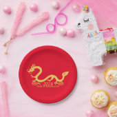 2024 Jaar van de draak Papieren Bordje (Feest)