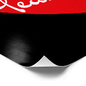 2024 Jaar van de draak rood wit Perfect Poster (Hoek)