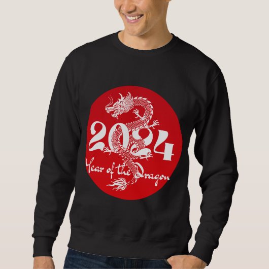 2024 Jaar van de draak rood wit Trui (Voorkant)