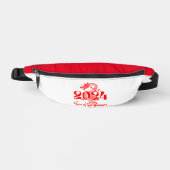 2024 Jaar van de draak wit rood Heuptasje (Voorkant)