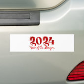 2024 JAAR VAN DE DRAGON RODE BUMPERSTICKER (Op auto)