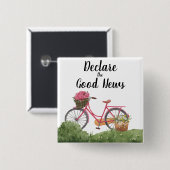 2024 JW Conventie verklaren het goede nieuws Vierkante Button 5,1 Cm (Voorkant /achterkant)