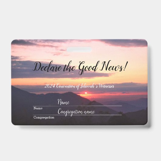 2024 JW convention  Badge (Voorzijde)