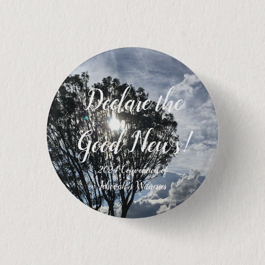 2024 JW Convention sunlight and clouds Ronde Button 3,2 Cm (Voorkant)