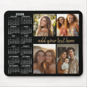 2024 Kalender - 4 fotocollage moderne scripttekst Muismat (Voorkant)