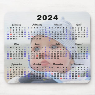 2024 Kalender Amerikaanse Feestdagen Volledige fot Muismat