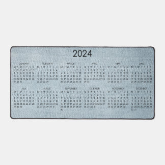 2024 Kalender Blauw Denim Foto Bureaumat