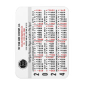 2024 Kalender Custom Business Logo Naam Wit Gemakk Magneet (Verticaal)