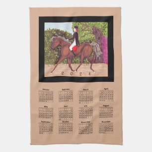 2024 Kalender Dressage Horse Equine Riding Sports Theedoek
