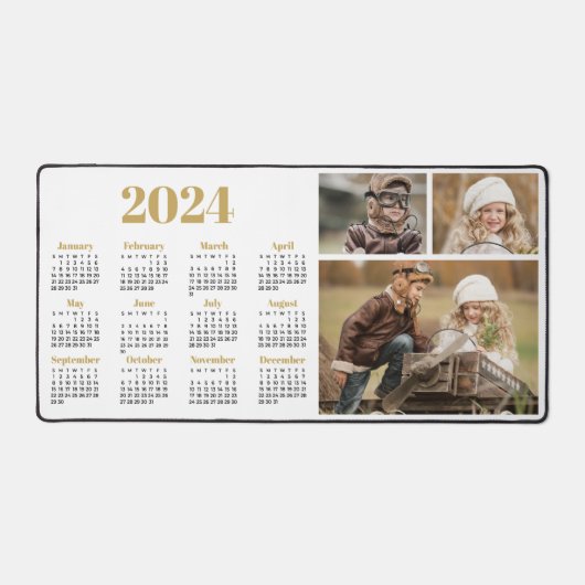 2024 Kalender en Fotocollage Bureaumat (Voorkant)