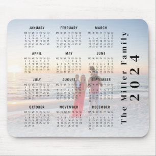 2024 kalender Familiefoto volledige overlay Muismat