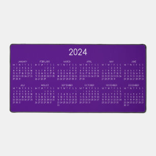 2024 Kalender Indigo Kleur Achtergrond Bureaumat