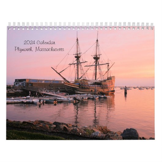 2024 Kalender Plymouth Massachusetts (Hoes)