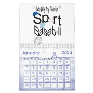 2024 Kalender Sport Football, Basketbal, Voetbal