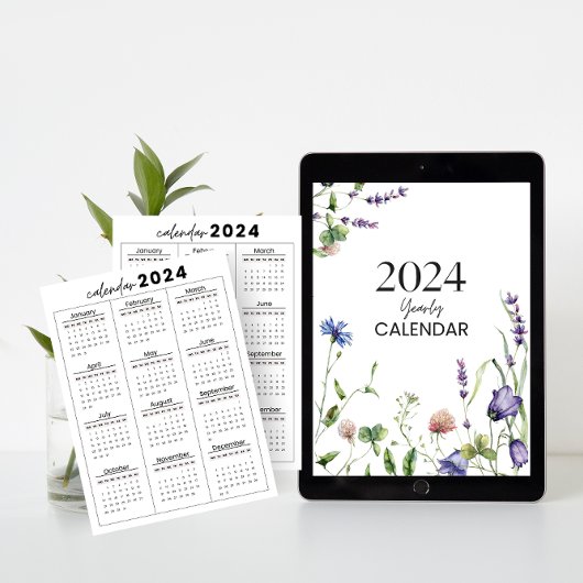 2024 kalenders volledig jaar kaart