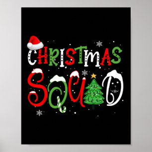 2024 Kerst Squad Grappig Xmas Tree Family Matchi Poster