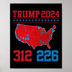 2024 Kieskaart 312 Rood 2024 Verkiezingsresultaten Poster