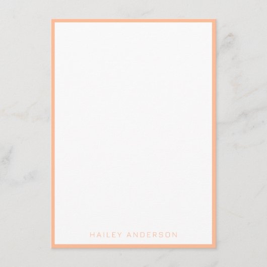 2024 Kleur van het Jaar: Peach Gepersonaliseerd Informatiekaartje (Voorkant)