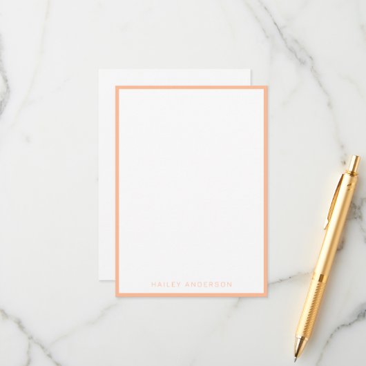 2024 Kleur van het Jaar: Peach Gepersonaliseerd Informatiekaartje (Voorkant / Achterkant in situ)