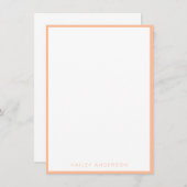 2024 Kleur van het Jaar: Peach Gepersonaliseerd Informatiekaartje (Voorkant / Achterkant)