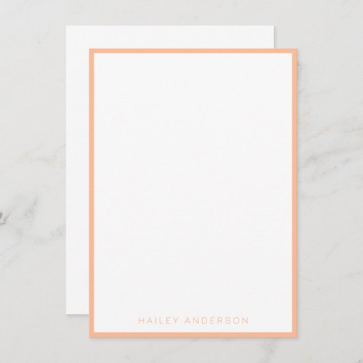 2024 Kleur van het Jaar: Peach Gepersonaliseerd Informatiekaartje (Voorkant / Achterkant)