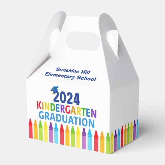 2024 Kleuterschool Afstuderen Custom School Party Bedankdoosjes (Voorkant Zijde)