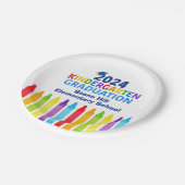 2024 Kleuterschool Afstuderen Custom School Party Papieren Bordje (Gekanteld)