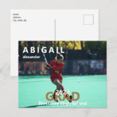 2024 Lacrosse Foto Afstuderen Aankondiging Briefkaart (Voorkant / Achterkant)