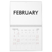 2024 Lege Kalender Met Feestdagen Grote Nummers (Feb 2026)