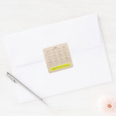 2024 Logo Twaalf-maand kalendervierkante Sticker (Envelop)