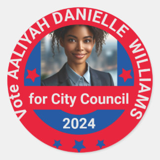 2024 Lokale Verkiezingen Aangepaste Fotocampagne S Ronde Sticker