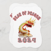 2024 Maan Chinees Nieuwjaar van de Draak Feestdagenkaart (Voorkant / Achterkant)