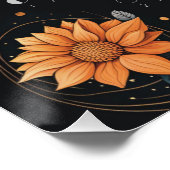 2024 Maan fase Muur Art Zonnebloembergen Perfect Poster (Hoek)