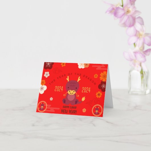 2024 Maanjaar - Dragon Kaart (Orchidee)