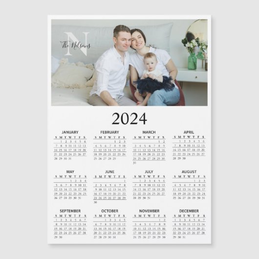 2024 Magnetische fotomonogram kalender (Voorkant)