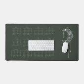 2024 Marine Groene Maan Kalender Bureaumat (Keyboard & Muis)