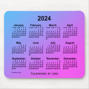 2024 Miami Grey Calendar van Janz Muismat