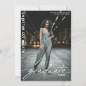 2024 Minimalistisch Script College Afstuderen Foto Aankondiging (Voorkant)