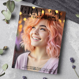 2024 Modern Magazine Overlay Afstuderen Aankondiging