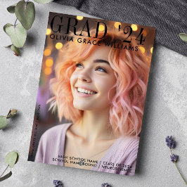 2024 Modern Magazine Overlay Afstuderen Aankondiging